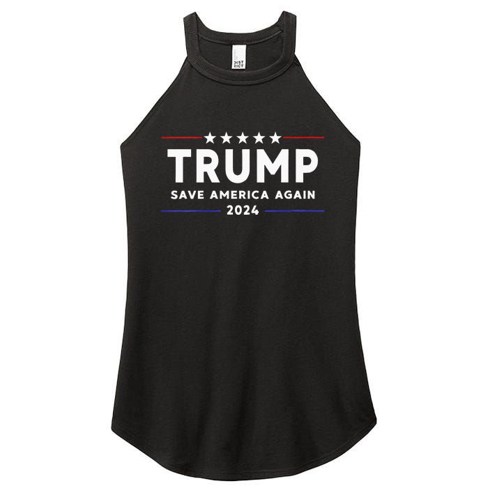 Womens Trump 2024 Save America Save America Again Trump Women's Perfect Tri Rocker Tank