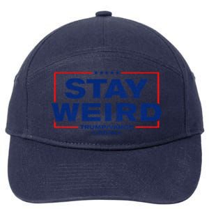 Weird Trump 2024 Stay Weird Donald Trump Jd Vance 7-Panel Snapback Hat