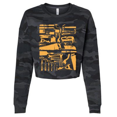 Woodworking Tools And Accessories Cropped Pullover Crew