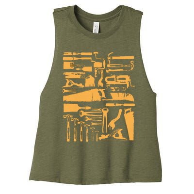 Woodworking Tools And Accessories Women's Racerback Cropped Tank