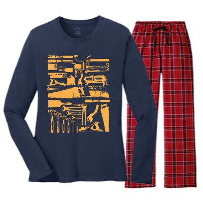 Woodworking Tools And Accessories Women's Long Sleeve Flannel Pajama Set 