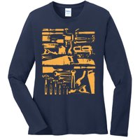 Woodworking Tools And Accessories Ladies Long Sleeve Shirt