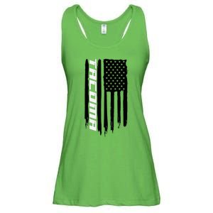 Washington Tacoma American Flag Usa Ladies Essential Flowy Tank