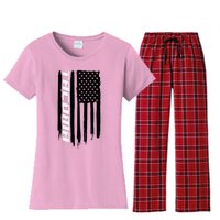 Washington Tacoma American Flag Usa Women's Flannel Pajama Set