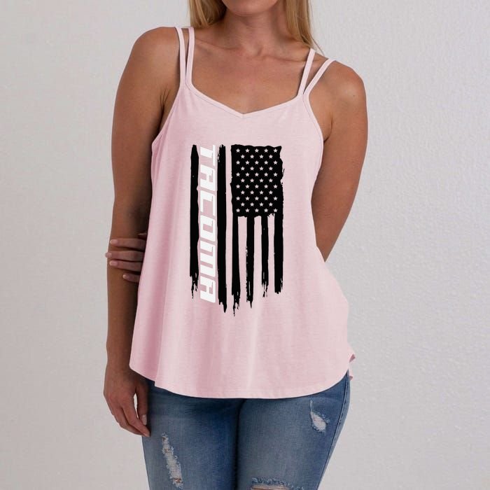 Washington Tacoma American Flag Usa Women's Strappy Tank