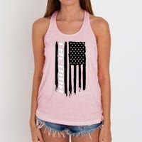 Washington Tacoma American Flag Usa Women's Knotted Racerback Tank