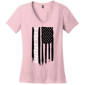 Washington Tacoma American Flag Usa Women's V-Neck T-Shirt