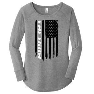 Washington Tacoma American Flag Usa Women's Perfect Tri Tunic Long Sleeve Shirt