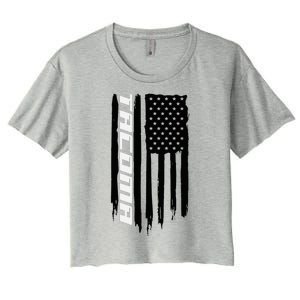 Washington Tacoma American Flag Usa Women's Crop Top Tee