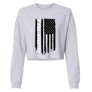 Washington Tacoma American Flag Usa Cropped Pullover Crew