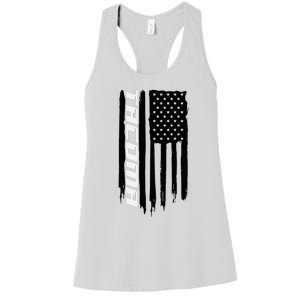 Washington Tacoma American Flag Usa Women's Racerback Tank