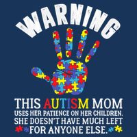 Warning This Autism Mom Uses Patience In Children Drawstring Bag