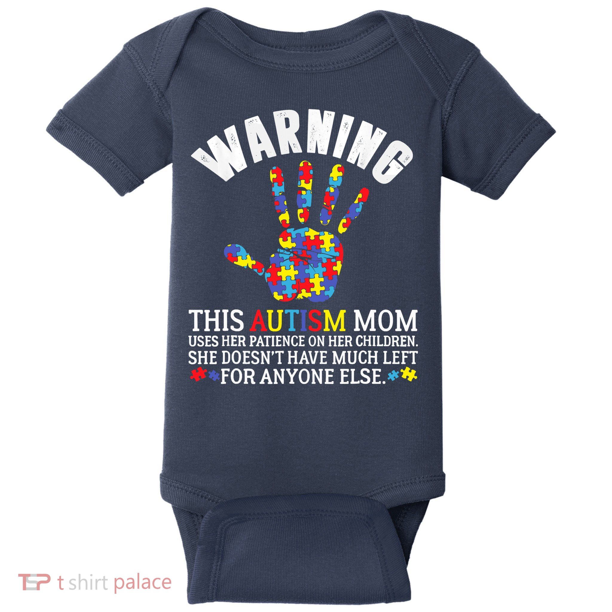 Warning This Autism Mom Uses Patience In Children Baby Bodysuit