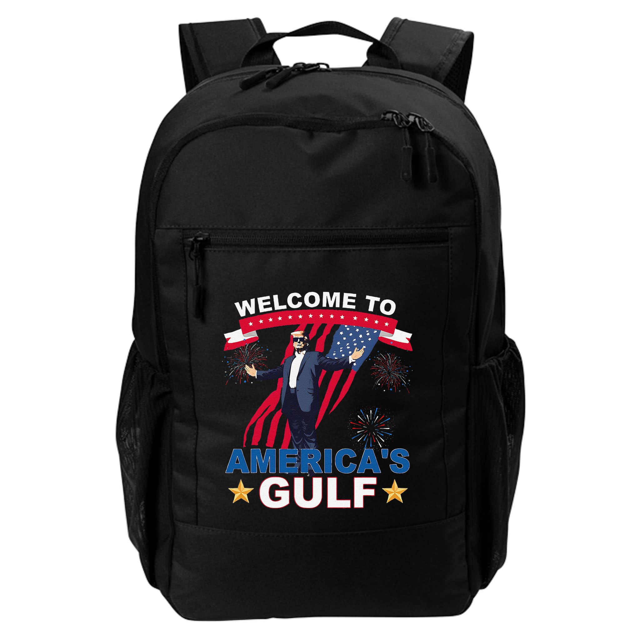 Welcome To AmericaS Gulf Mexico Funny President Trump Backpack