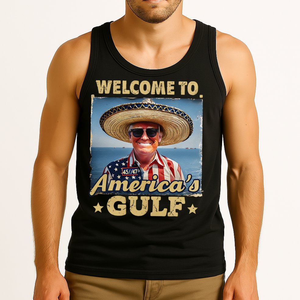 Welcome To AmericaS Gulf Trump Gulf Of Mexico America Map Tank Top