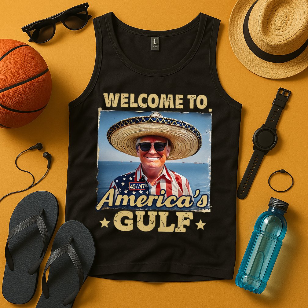 Welcome To AmericaS Gulf Trump Gulf Of Mexico America Map Tank Top