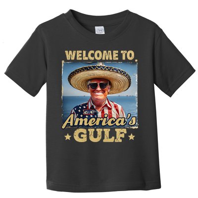 Welcome To AmericaS Gulf Trump Gulf Of Mexico America Map Toddler T-Shirt