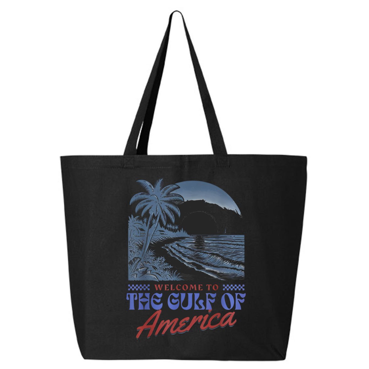 Welcome To AmericaS Gulf Retro Vintage Beach 25L Jumbo Tote