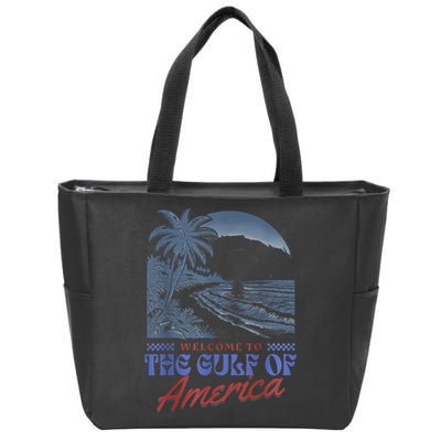 Welcome To AmericaS Gulf Retro Vintage Beach Zip Tote Bag
