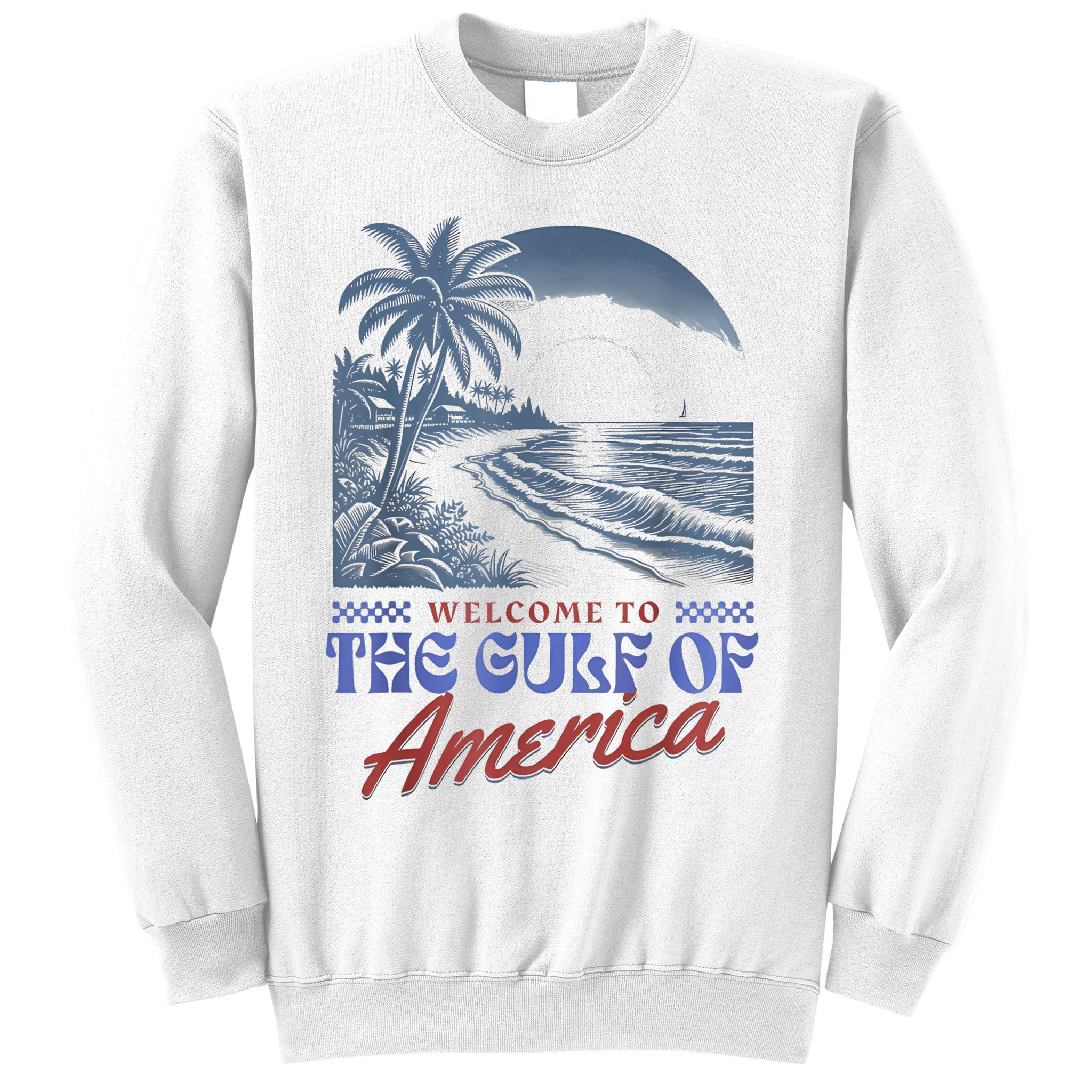 Welcome To AmericaS Gulf Retro Vintage Beach Sweatshirt