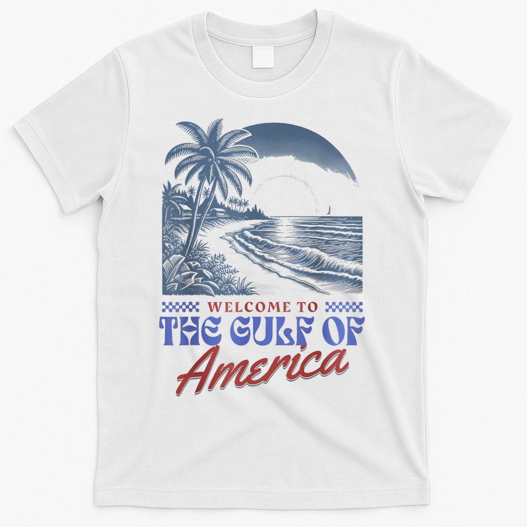 Welcome To AmericaS Gulf Retro Vintage Beach T-Shirt