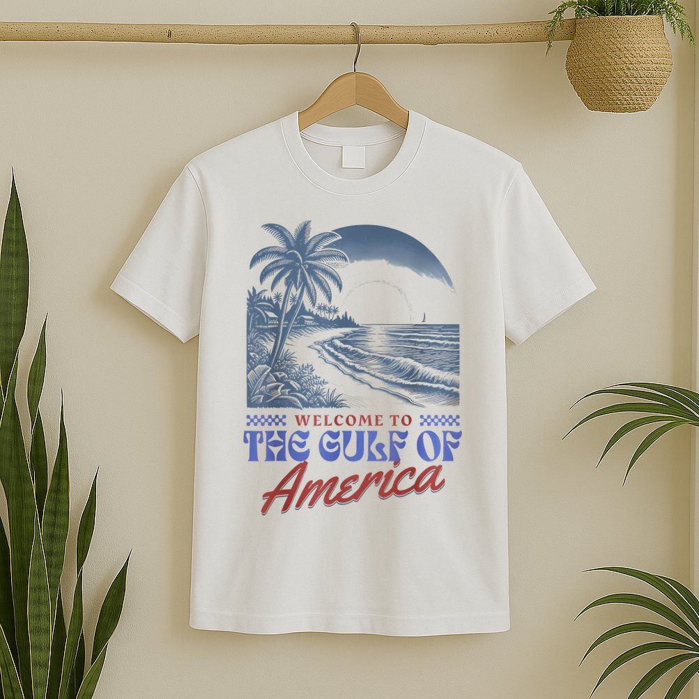 Welcome To AmericaS Gulf Retro Vintage Beach T-Shirt