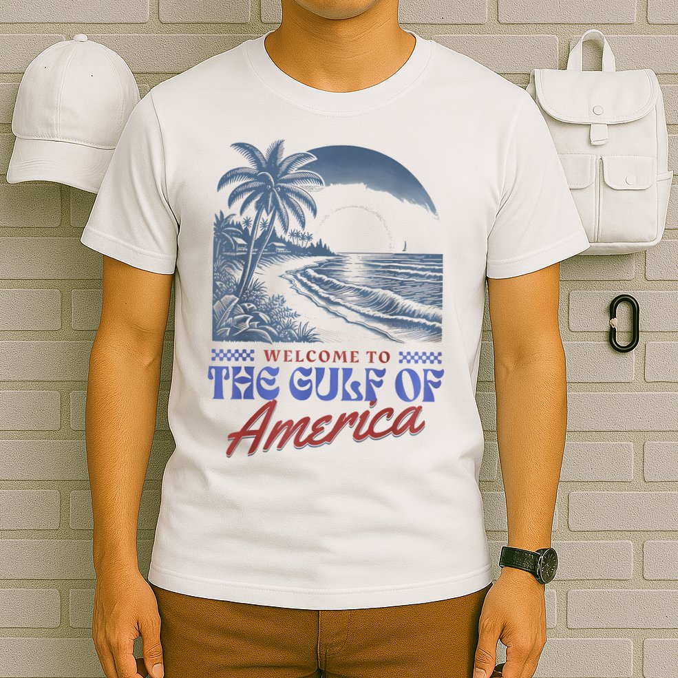Welcome To AmericaS Gulf Retro Vintage Beach T-Shirt