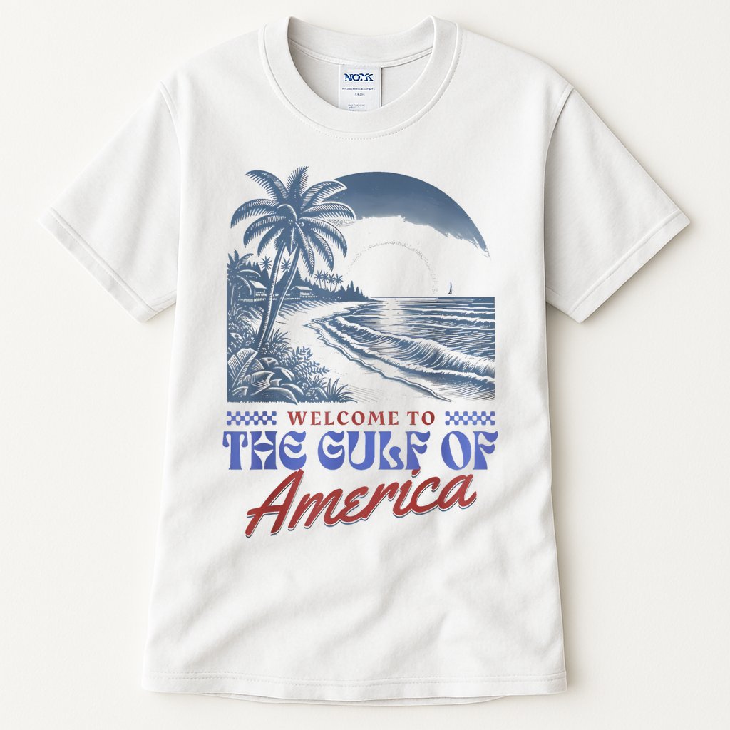 Welcome To AmericaS Gulf Retro Vintage Beach Tall T-Shirt