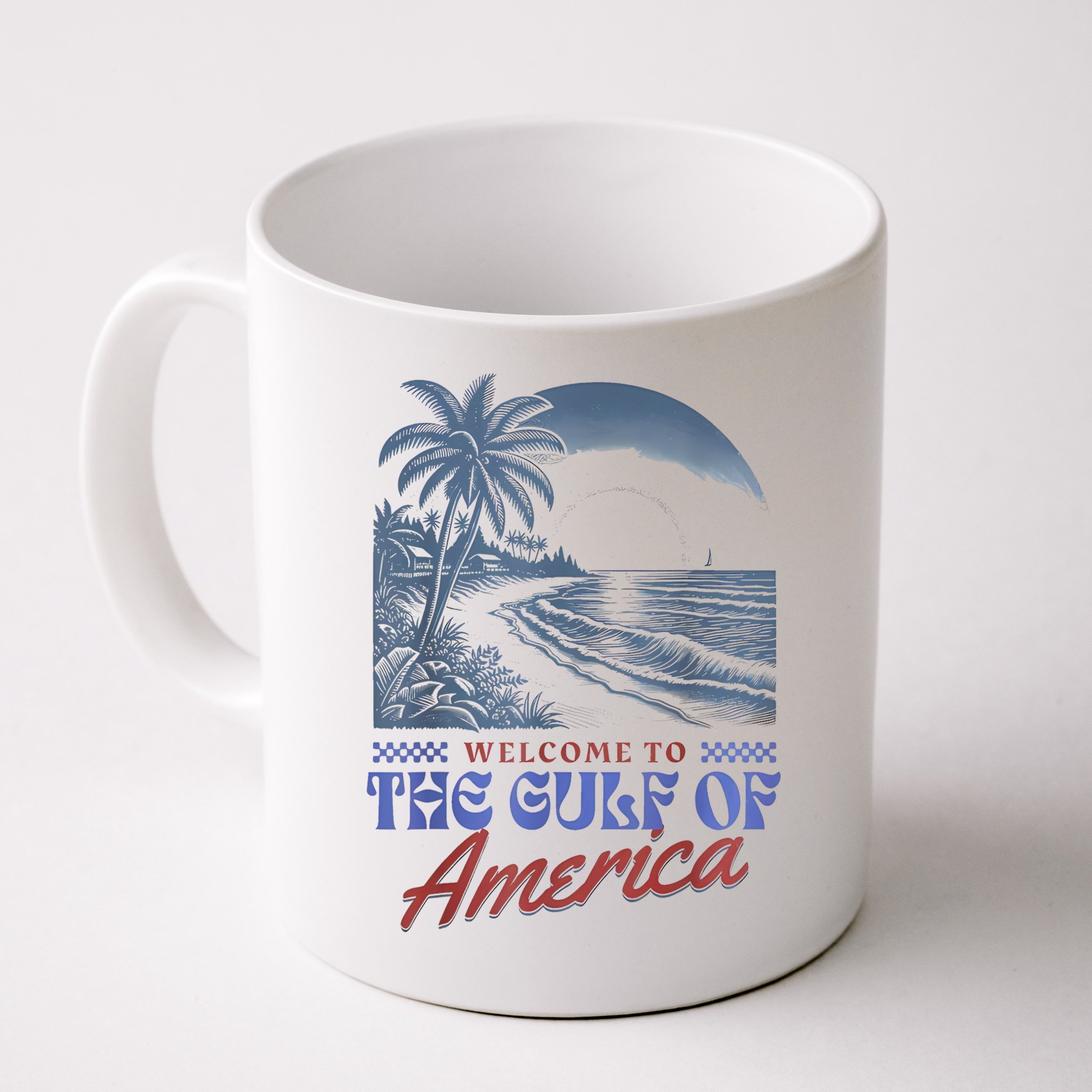 Welcome To AmericaS Gulf Retro Vintage Beach Mug