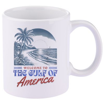 Welcome To AmericaS Gulf Retro Vintage Beach 11oz C Handle Ceramic Mug