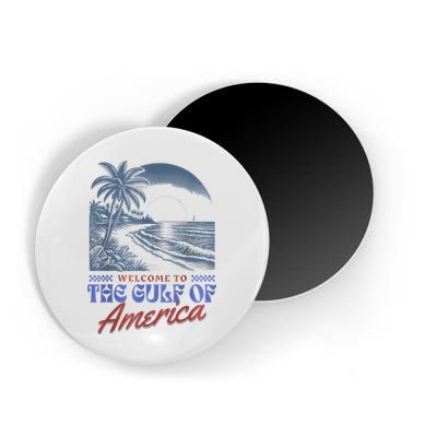 Welcome To AmericaS Gulf Retro Vintage Beach Magnet