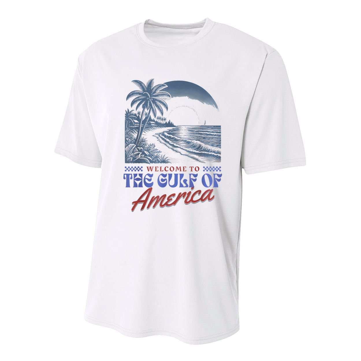 Welcome To AmericaS Gulf Retro Vintage Beach Youth Performance Sprint T-Shirt