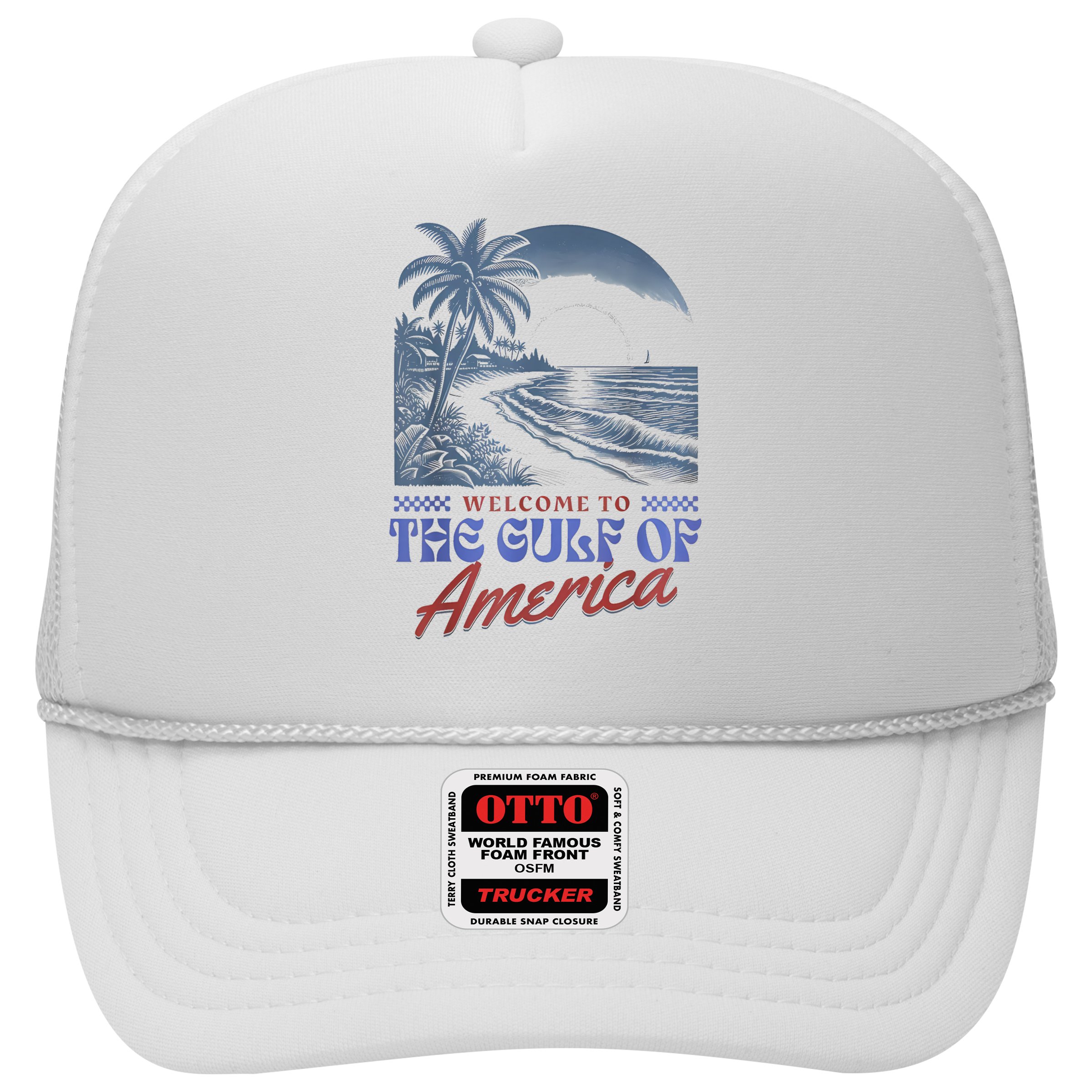 Welcome To AmericaS Gulf Retro Vintage Beach Hat