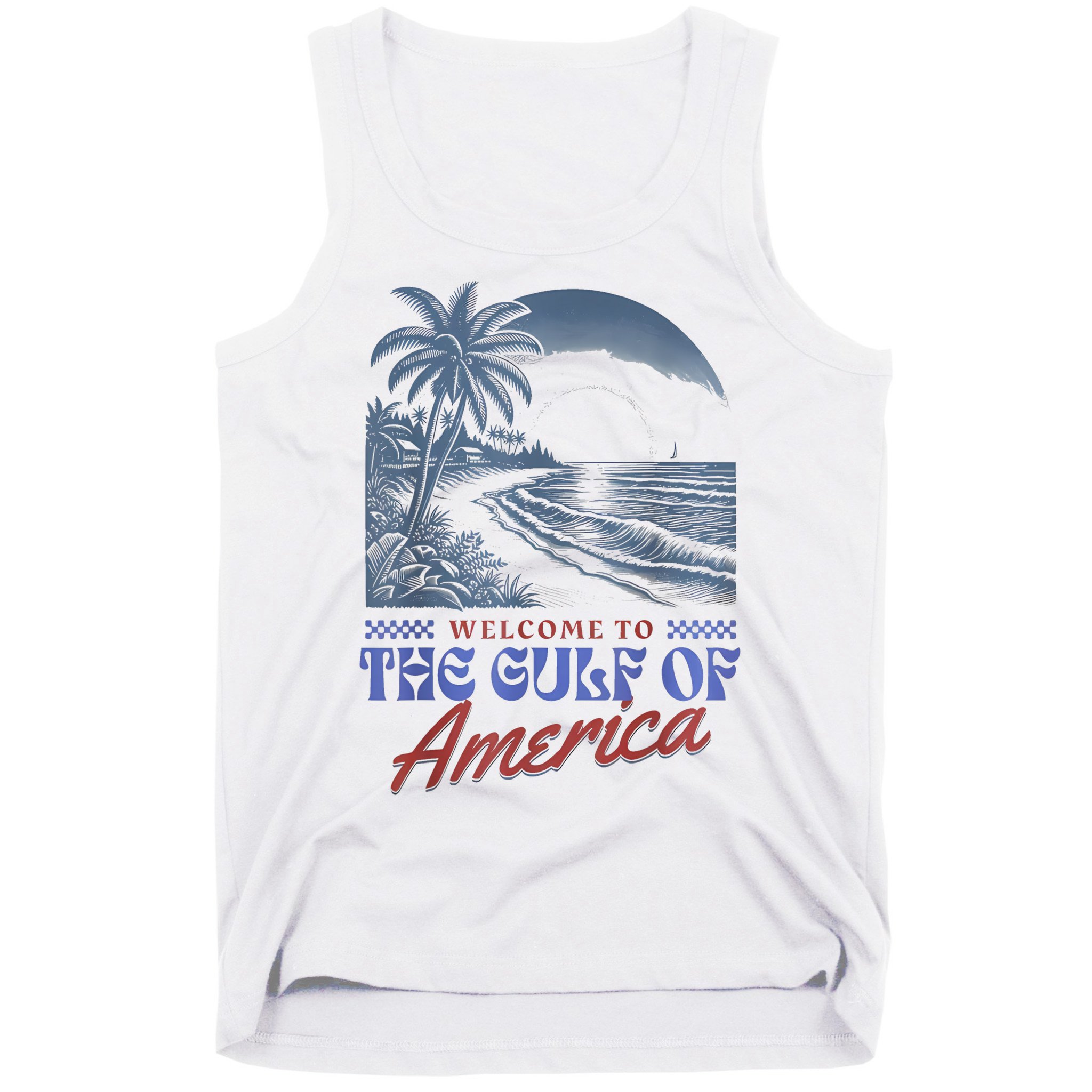 Welcome To AmericaS Gulf Retro Vintage Beach Tank Top