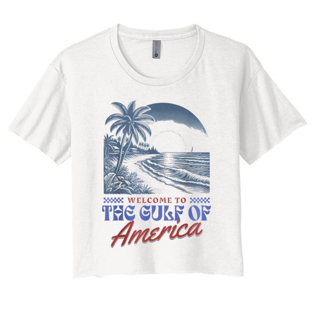 Welcome To AmericaS Gulf Retro Vintage Beach Crop Top