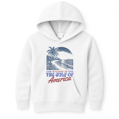 Welcome To AmericaS Gulf Retro Vintage Beach Kids Hoodie