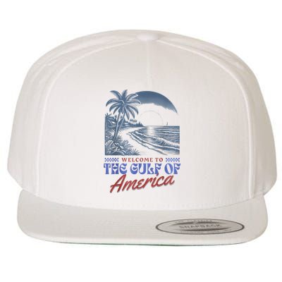 Welcome To AmericaS Gulf Retro Vintage Beach Wool Snapback Cap
