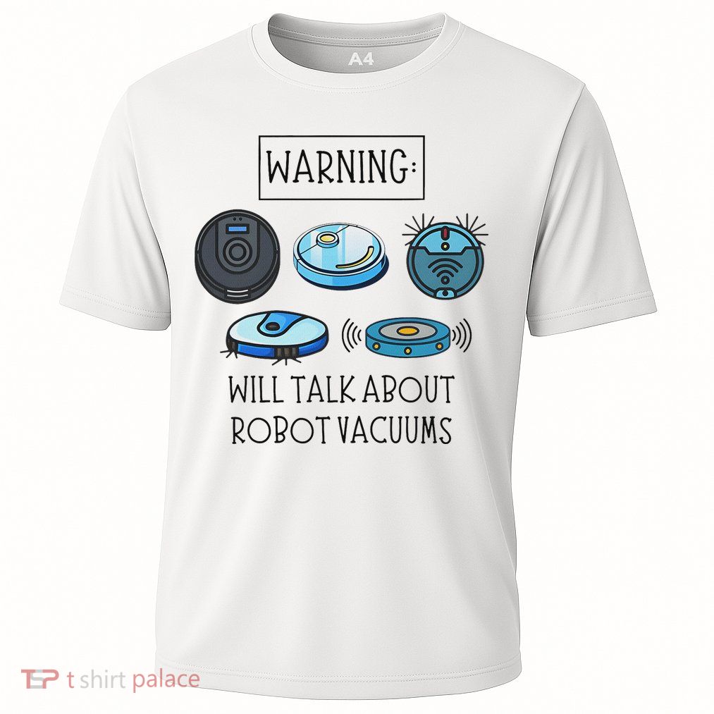 Will Talk About Robot Vacuums Funny  Cooling Performance Crew T-Shirt