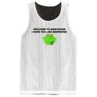 Welcome To Adult I Hope You Like Ibuprofen Frog Meme Mesh Reversible Basketball Jersey Tank