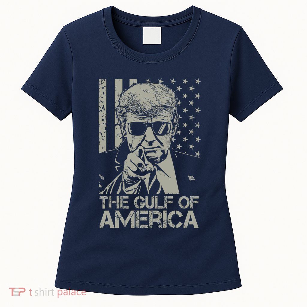 Welcome To AmericaS Gulf Retro Donald Trump Usa Flag Women's T-Shirt