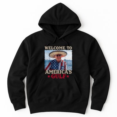 Welcome To AmericaS Gulf Trump Mexico America Trump 45 47 Hoodie