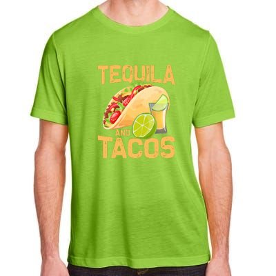 Womens Tacos And Tequila Funny Cinco De Mayo Adult ChromaSoft Performance T-Shirt