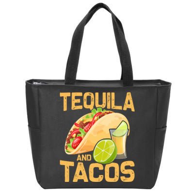 Womens Tacos And Tequila Funny Cinco De Mayo Zip Tote Bag