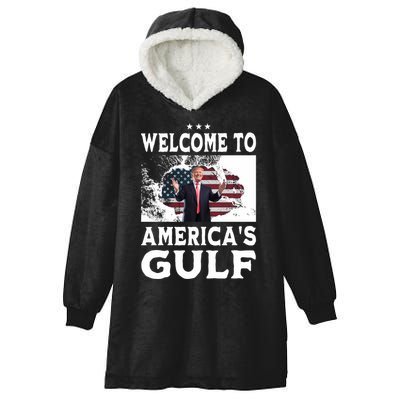 Welcome To Americas Gulf Donald Trump Hooded Wearable Blanket