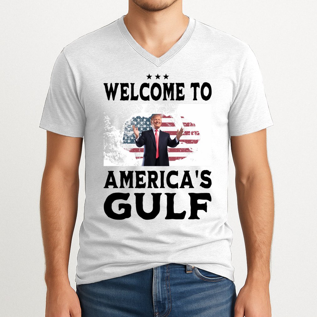 Welcome To Americas Gulf Donald Trump V-Neck T-Shirt