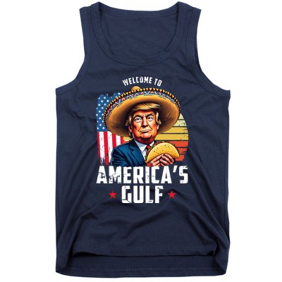Welcome To Americas Gulf Funny Donald Trump Tank Top