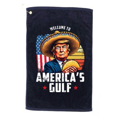 Welcome To Americas Gulf Funny Donald Trump Golf Towel