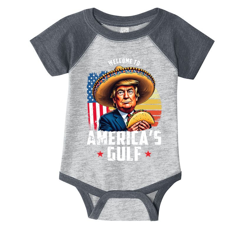 Welcome To Americas Gulf Funny Donald Trump Infant Baby Jersey Bodysuit