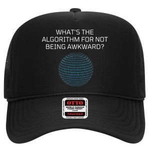 Whats The Algorithm For Not Being Awkward Humor Ai Code High Crown Mesh Back Trucker Hat