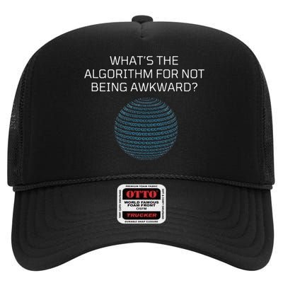 Whats The Algorithm For Not Being Awkward Humor Ai Code High Crown Mesh Back Trucker Hat